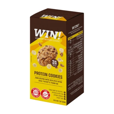 עוגיות חלבון ווין 4 מארזים | Win Protein Cookies